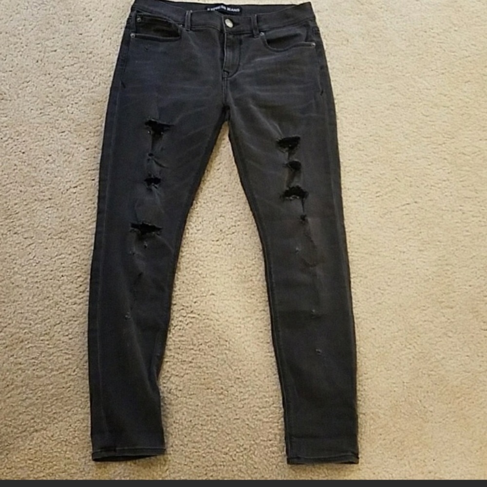 Black/grey Express jeans size 6!